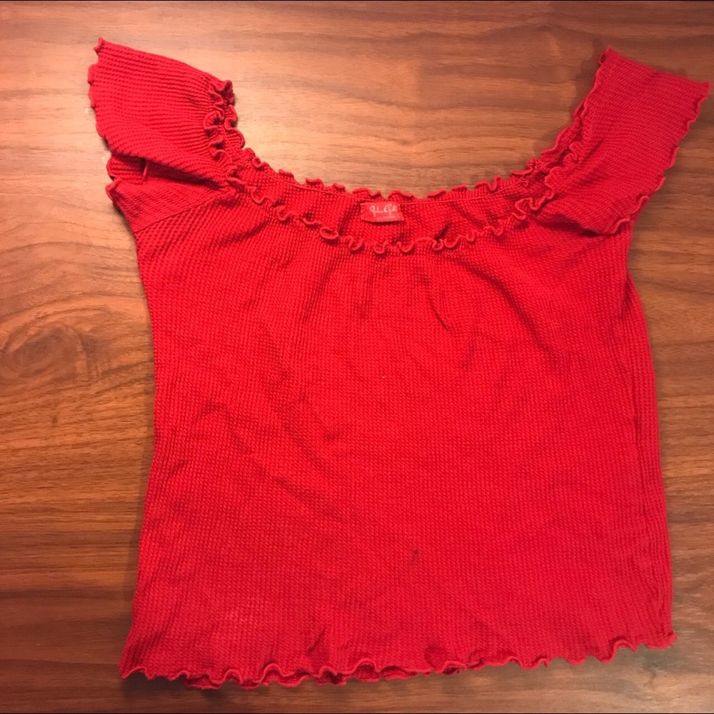 John Galt red brandy Melville top